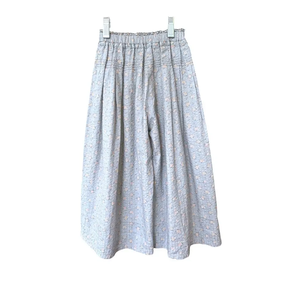 Zara Timelesz Floral Jacket Palazzo Pants and Tee Bundle Set Size 5 (110cm) Blue